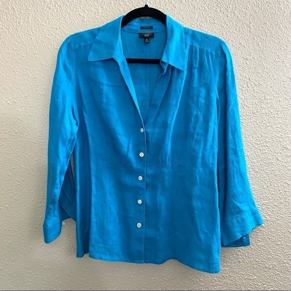 Talbots Blue Button Down Shirt - Picture 2 of 11